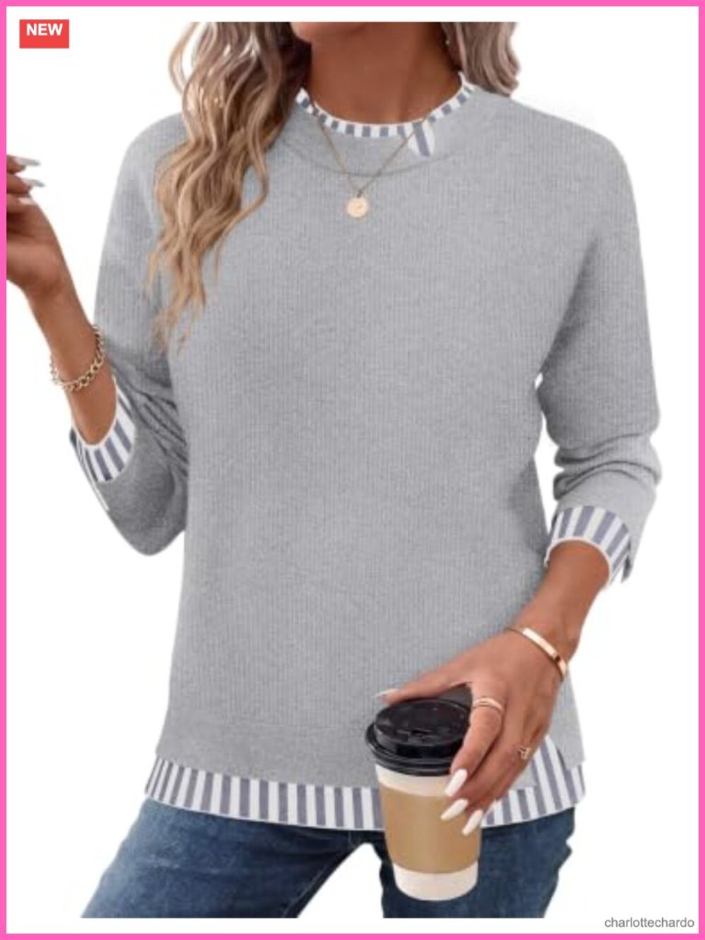 Women's Viscose Blend Pullover Sweater Long Sleeve Crew Neck Cozy Knit Tunic